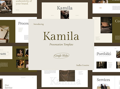 KAMILA - Google Slides Template agency business clean creative development elegant google slide google slide template google slides google slides template minimal modern presentation professional simple template templates web design web development website