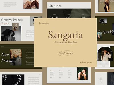 SANGARIA - Google Slides Template art business clean concept corporate creative elegant google slide google slides minimal modern presentation professional simple slide slides template web design web development website