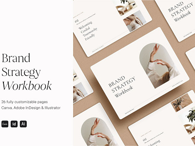 Brand Strategy Workbook advertising brand brand design brand identity brand stationery brand strategy brand studio brand style brand style guide branding branding design build design minimal modern stationery successful template workbook workbook template