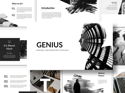 Genius - PowerPoint Template agency agency website concept corporate development development agency development company minimal modern powerpoint powerpoint presentation powerpoint presentation template powerpoint template powerpoint templates presentation simple template web design web development website