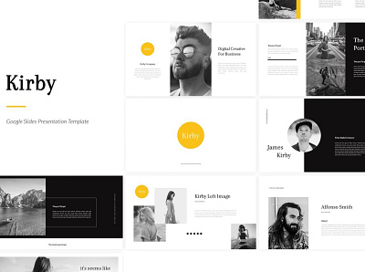 Kirby - Google Slides Template business clean corporate creative development elegant google slide google slides google slides template minimal modern multipurpose partner presentation professional simple template web design web development website