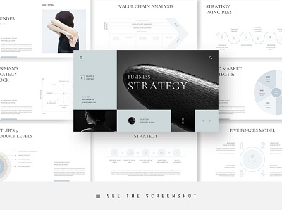 Business Strategy Google Slides agency business clean concept corporate design development elegant google slide google slides google slides template minimal modern presentation simple strategy template web design web development website