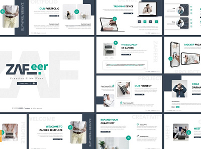 Zafieer - Google Slides Template agency business clean concept creative development google slide google slide template google slides google slides template minimal modern presentation simple template template design templates web design web development website