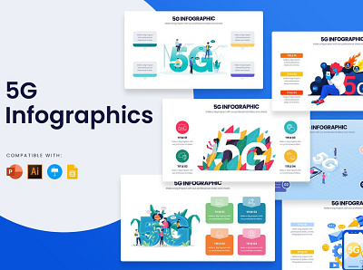 5G Slides 5g 5g slide apple banner development google google slides icon illustrator keynote minimal modern poster powerpoint slide slides template web banner web banners web development