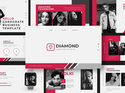 Diamont Powerpoint Template business creative development diamond digital minimal modern multipurpose poster powerpoint powerpoint design powerpoint presentation powerpoint template powerpoint templates presentation simple template web design web development website