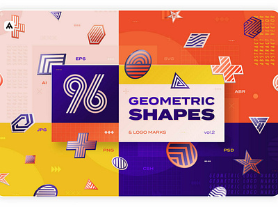 96 Geometric Shapes & Logo Marks Collection abstract shape download geometric geometric art geometric design geometric shape geometric shapes geometrical geometry logo logo design logo marks logo marks collection logo template logodesign logotype modern shape shapes template