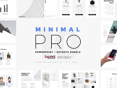 Minimal PRO Presentations Bundle business presentation keynote minimal powerpoint minimalism powerpoint presentations presentations bundle