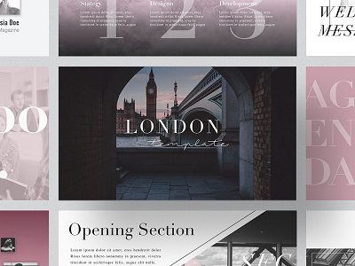 LONDON Keynote Template + Gift clean elegant keynote london keynote london keynote template minimalistic modern powerpoint powerpoint template presentation simple template