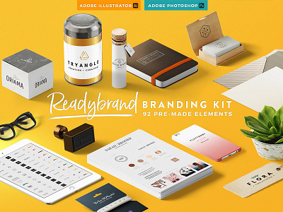 ReadyBrand Branding Kit brand board branding branding board creative kit logo logo kit logos logos kit pre made readybrand branding kit template
