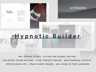 HYPNOTIC Presentation Builder / GIFT creative design graphic keynote logo logotype minimal minimalism powerpoint presentation presentation builder template