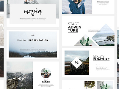 Mayka PowerPoint Template business creative keynote mayka powerpoint template minimal modern powerpoint presentation presentation template slide template templates