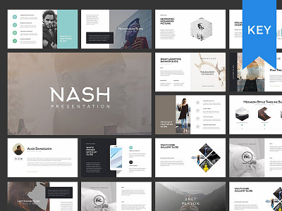 NASH Keynote Presentation / GIFT design element keynote keynote presentation keynote template keynote theme minimal mockup powerpoint powerpoint presentation presentation template trend