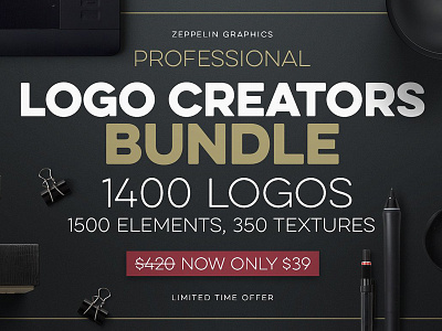 Logo Creators Megabundle bundle creation creators graphic elements kit logo logo creator megabundle logo creators logos photoshop templates textures