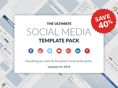 Ultimate Social Media Template Pack marketing mockup mockups psd template social social media social media template template template pack templates web templates