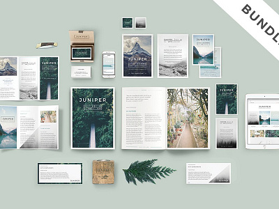 J U N I P E R Branding Bundle! branding branding package clean instagram template juniper juniper branding bundle modern photoshop template social media kit stationary stationary kit template