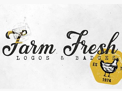 20 FARM FRESH Logos & Badges ( FREE Download ) badge badges farm free download graphic illustration logo logos organic retro vector vintage