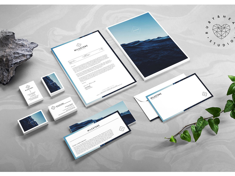 MILESTONE Stationery Collection ( FREE DOWNLOAD ) by Templates on Dribbble