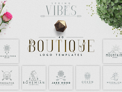 [Spring Vibes] 40 Boutique Logos-50% boutique boutique logo templates boutique logos elegant logo logo bundles logo collection logo templates luxury minimal logo spring templates