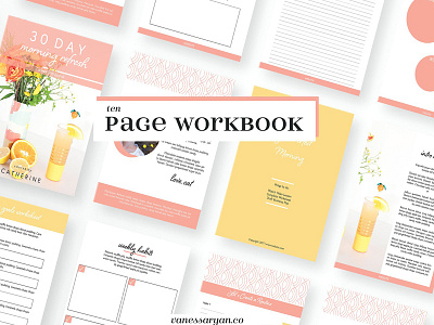 Happy Chic Workbook Canva or Adobe canva canva book canva template canva workbook illustrator illustrator ebook indesign indesign workbook lead magnet template