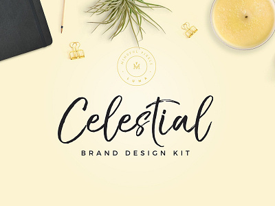 Celestial Brand Design Kit ~ Luna brand brand design brand design kit branding branding kit celestial design kit ladypreneur logo logo design logo kit logos