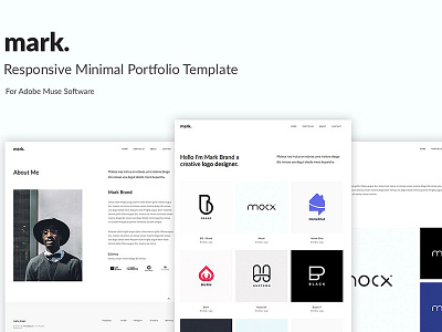 mark. - Portfolio Muse Template adobe adobe muse clean creative minimal modern muse portfolio portfolio muse template responsive template website