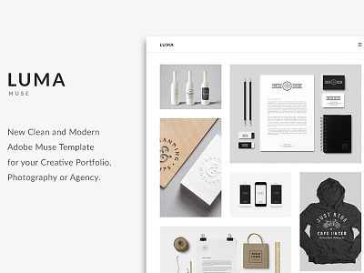 LUMA - Creative Muse Template adobe muse agency business clean corporate creative muse template minimal modern multipurpose photography portfolio template