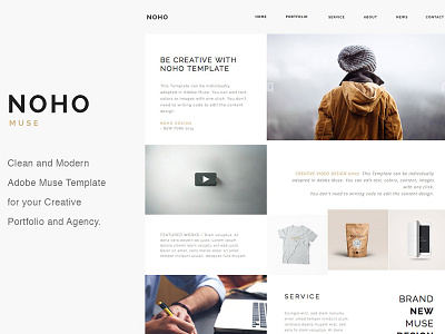 NOHO - Creative Muse Template adobe muse agency business clean corporate creative muse template minimal modern multipurpose photography portfolio template