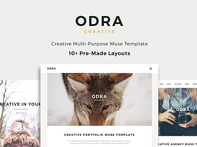 ODRA - Multi-Purpose Muse Template adobe muse agency business clean corporate creative landing page modern multi purpose photography portfolio template