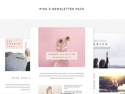 Pink E-newsletter Pack