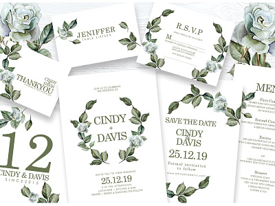 Foliage - Wedding Invitation branding card clean creative design design invitation elegant invitation floral flower foliage foliage invitation invitation card logo modern template template card wedding wedding card wedding cards wedding invitation