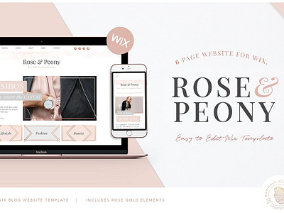 ROSE & PEONY | WIX Blog Template beauty blog blog template blogger blush fashion html5 lifestyle pink rose rose gold rose gold website template website website template wix wix blog wix blog template wix template wix website