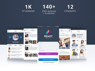 Ready Professional IOS Mobile UI Kit android clean design ios ios kit iphone mobile mobile ui kit photoshop professional psd screens template ui elements ui kit web design web development web elements website wireframe