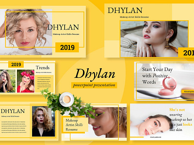 Dhylan - Beauty Salon Powerpoint beauty beauty presentation beauty salon beauty salon powerpoint beauty template branding business clean creative elegant girly lookbook minimal modern pink powerpoint presentation simple template templates