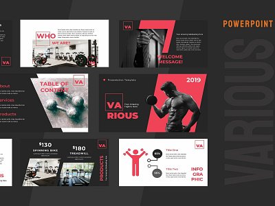 Various Gym Powerpoint business clean creative elegant fitness fitness template gym gym powerpoint gym powerpoint template gym presentation gym template minimal modern powerpoint presentation professional simple template templates various gym powerpoint
