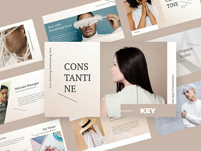 Constatine - Fashion Keynote business clean corporate creative fashion fashion keynote fashion keynote template fashion marketing fashion presentation fashion presentation template fashion style fashion template keynote lookbook marketing minimal modern pink simple template