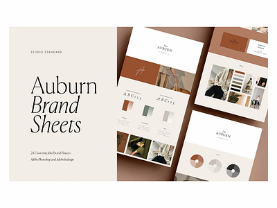 Auburn 24 Brand Sheets auburn auburn brand sheets brand brand sheets branding business clean corporate creative elegant guidelines minimal modern presentation professional sheets simple style template templates