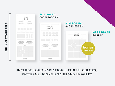 Brand Board Template Canva Psd By Templates On Dribbble