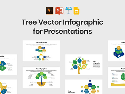 Tree Vector Infographics banner business chart concept illustration info chart infographic design infographic template infographics landing page launch infographics modern project infographics startup template tree tree vector web design web development website