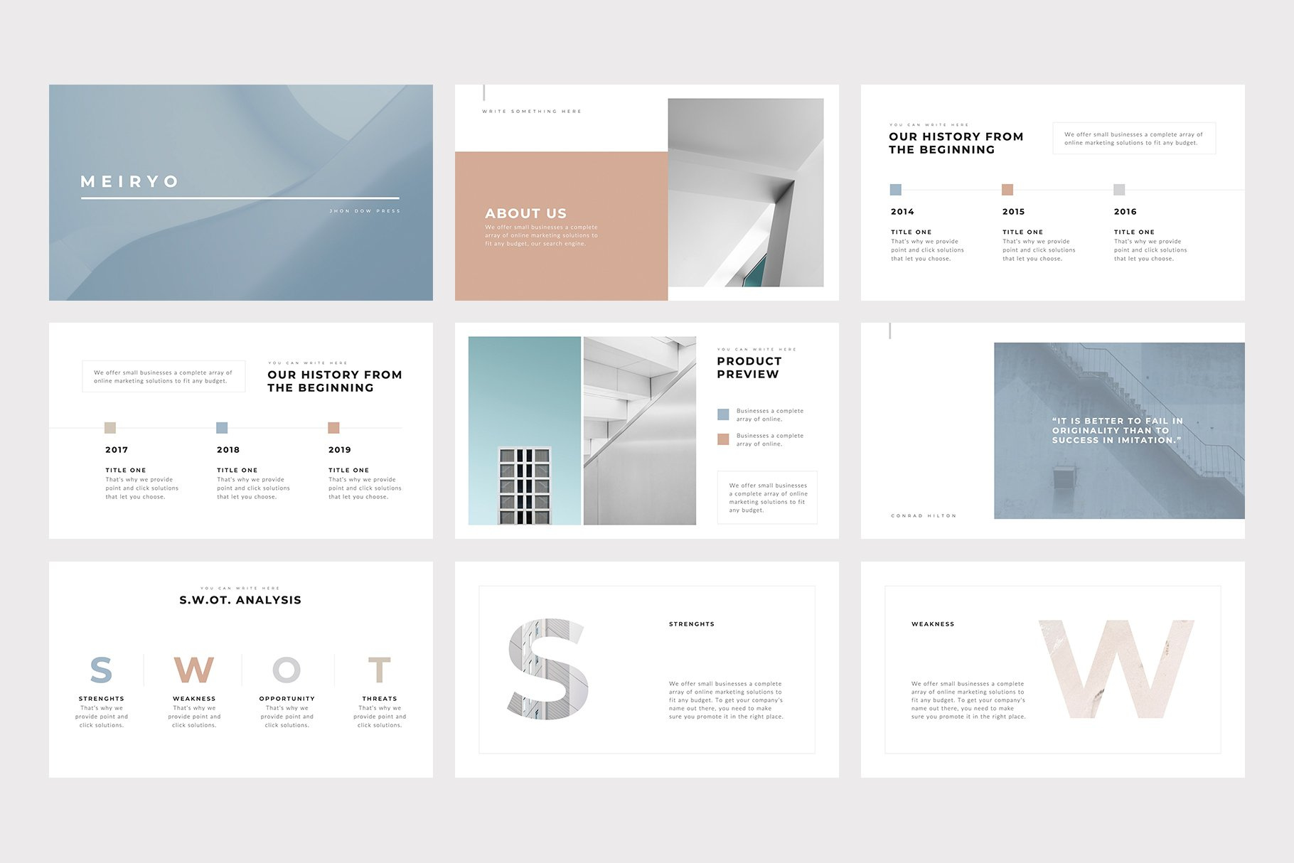 Clean Minimalist Powerpoint Template