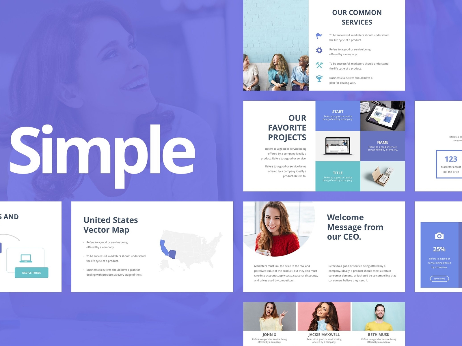 Simple PowerPoint Template by Templates on Dribbble