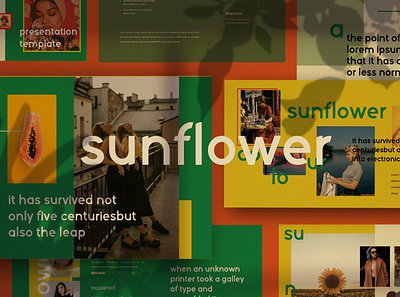 Sunflower - Google Slide business clean corporate flyer flyer template google slide google slide presentation google slide template google slides google slides template lookbook lookbook template minimal modern pitch deck social sunflower sunflowers template website