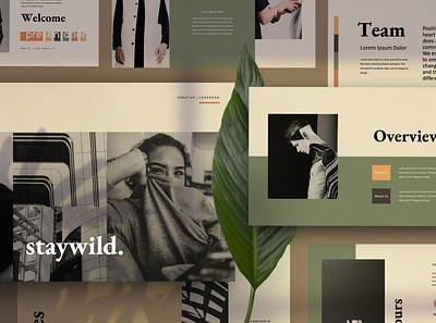 Staywild - Powerpoint agency business catalog clean corporate creative creative design feminine finance lookbook modern multipurpose powerpoint powerpoint presentation powerpoint template professional simple trending trendy website