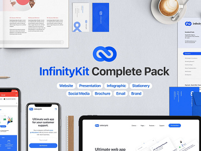 InfinityKit Complete Pack agency branding brochure business business plan charts clean creative email finance infinity infinity kit keynote template logo marketing marketing plan pitch deck plan powerpoint template simple