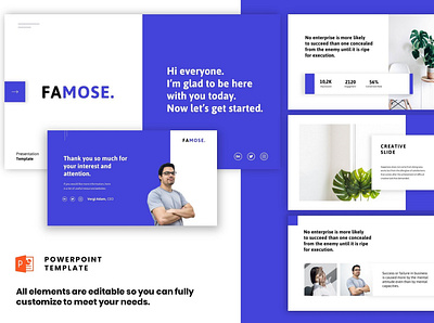 Famose - Powerpoint Template branding business clean clean design company corporate creative design elegant famose minimal modern powerpoint powerpoint presentation powerpoint template presentation professional simple template templates