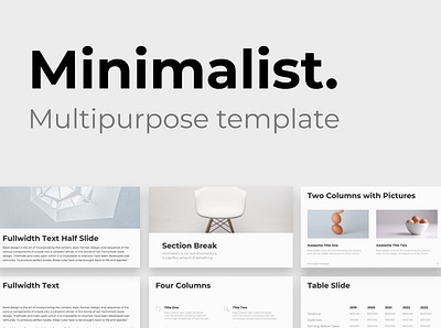 Minimalist - Multipurpose Template business clean creative design elegant keynote keynote template minimal minimal template minimalism minimalist minimalist template modern multipurpose multipurpose presenation multipurpose template powerpoint presentation simple template