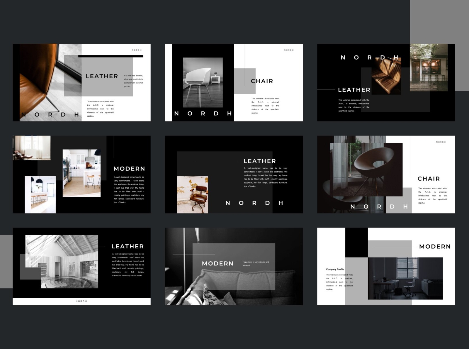 minimalist design presentation