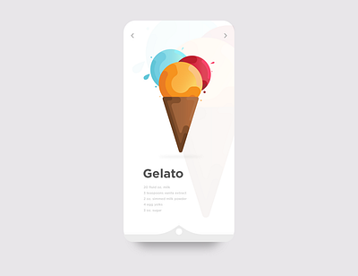 Gelato Recipe adobe branding design flat flatdesign gelato icecream illustration illustrator logo recipe ui ux vector web