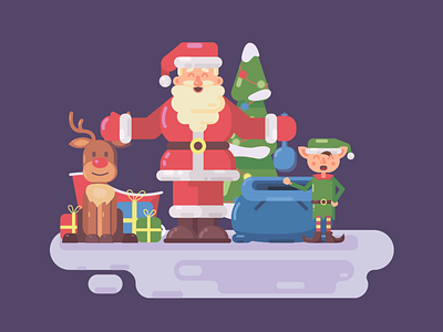 Christmas Party character christmas design drawing flat flat design icon illustration new year 2019 santa claus vector vector illustration winter