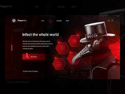 "PLAGUE" - Plague Inc Website/UI Concept