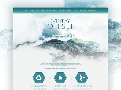 Everyday Offset ecology landing page web design website